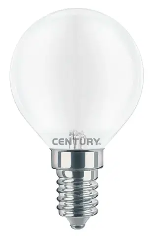 LED žárovky CENTURY LED FILAMENT MINI GLOBE SATEN 4W E14 4000K 470Lm 360d DIMM 45x80mm IP20 CEN INSH1GD-041440
