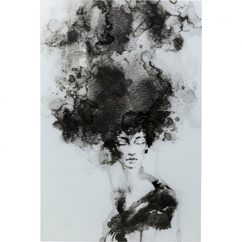 Skleněné obrazy KARE Design Skleněný obraz Smokey Hair 100x150cm