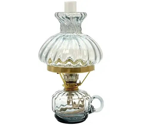 Lampy Floriánova huť Petrolejová lampa MONIKA 34 cm světlý kouř 