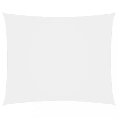 Stínící textilie Stínící plachta obdélníková oxfordská látka 4 x 6 m Dekorhome Bílá