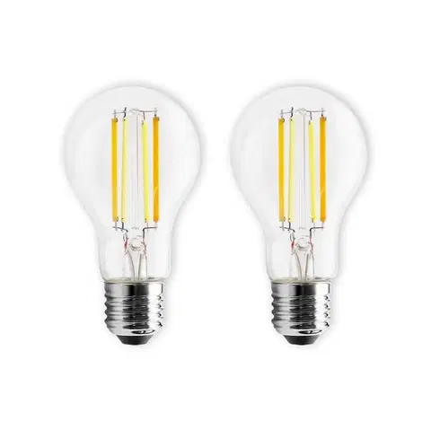 Stmívatelné LED žárovky PRIOS LED žárovka E27 7W filament dim CCT Tuya sada 2ks