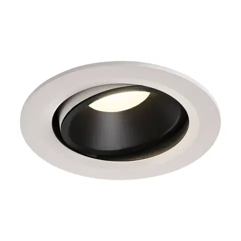 LED podhledová svítidla SLV BIG WHITE NUMINOS MOVE DL L vnitřní LED zápustné stropní svítidlo bílá/černá 4000 K 40° otočné a výkyvné 1003688