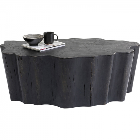 Konferenční stolky KARE Design Konferenční stolek Tree Stump - černý, 119x68cm