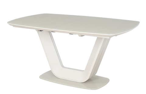 Jídelní stoly Rozkládací jídelní stůl IBANE 160x90 cm, krémový