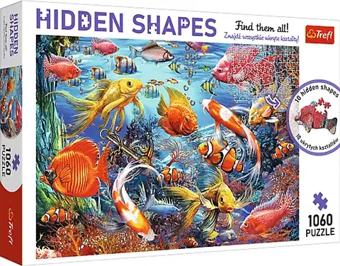 Hračky puzzle TREFL - Puzzle 1000 Hidden Shapes - Život pod vodou