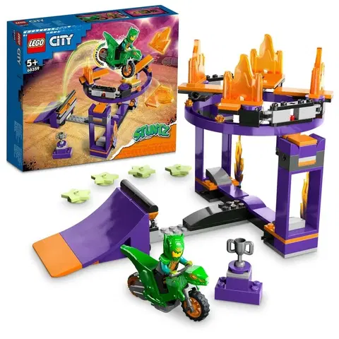 Hračky LEGO LEGO - City 60359 Kaskadérská výzva s rampou a obručí