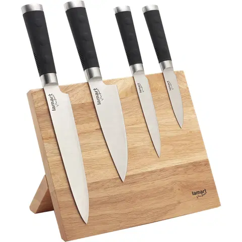 Kuchyňské nože Lamart LT2026 4dílná sada nožů na magnetickém stojanu