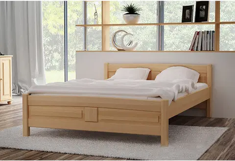 Postele Expedo Vyvýšená postel ANGEL + sendvičová matrace MORAVIA + rošt ZDARMA, 180 x 200 cm, ořech-lak