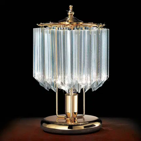 Stolní lampy na noční stolek Patrizia Volpato Stolní lampa Cristalli, 24 karátů zlacená