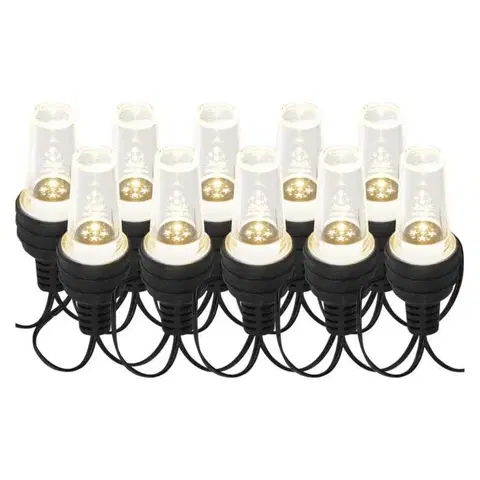 LED řetězy EMOS LED světelný řetěz – 10x párty žárovky, 4,5 m, venkovní i vnitřní, studená bílá DCPC08