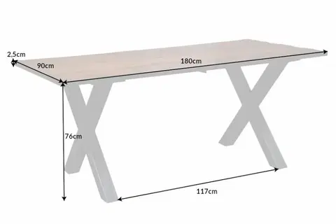 Jídelní stoly Jídelní stůl IDAIA X Dekorhome 180x90x76 cm