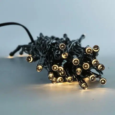 LED řetězy DecoLED Venkovní řetěz SOLAR 5 m, teple bílá, 50 diod