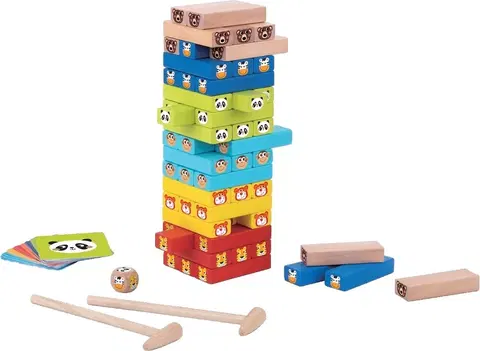 Dřevěné hračky 2Kids Toys Jenga se zvířátky JOBIE