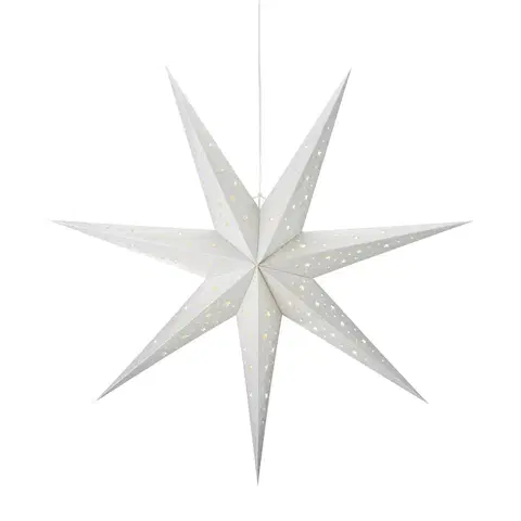 Vánoční světelná hvězda Markslöjd LED závěsná hvězda Blank baterie Ø 75cm stříbrná