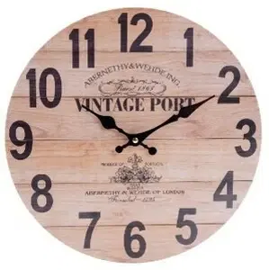 Hodiny Nástěnné hodiny Vintage port, pr. 34 cm, dřevo