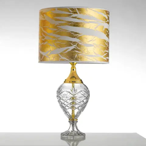 Stolní lampy Cremasco Stolní lampa Belle Epoque, 59 cm zlatá