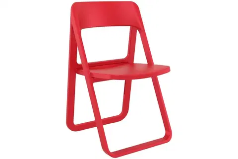 Zahradní židle Zahradní židle skládací Dekorhome Červená