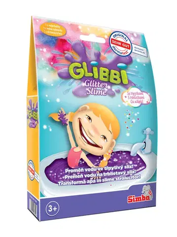 Hračky SIMBA - Glibbi Glitter Slime Sliz Fialový Třpytivý