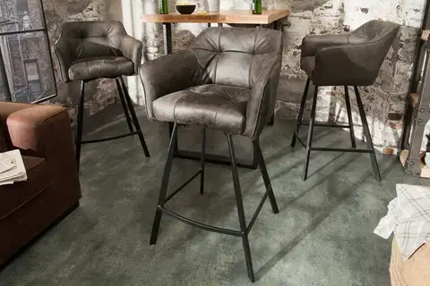 Barové židle LuxD Designová barová židle Giuliana, taupe