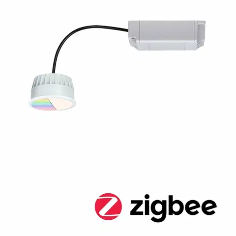 LED moduly PAULMANN LED Modul vestavné svítidlo Smart Home Zigbee RGBW Coin kruhové 50mm Coin 5,2W 400lm 230V RGBW satén