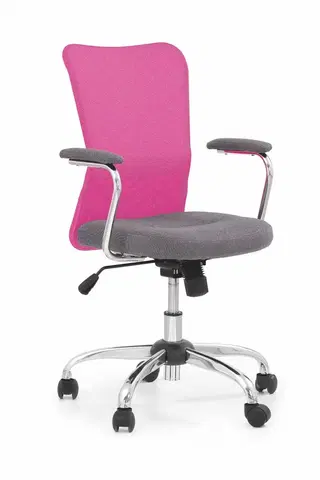 Dětské stoly a židle Dětská židle ANDY Halmar Růžová