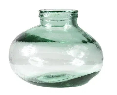 Dekorativní vázy Zelená skleněná designová recyklovaná váza - 25*25*19,5cm / 5L Mars & More AGGVB5