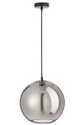 Svítidla Závěsné skleněné kouřové světlo Ball silver - Ø 30*210 cm J-Line by Jolipa 75205