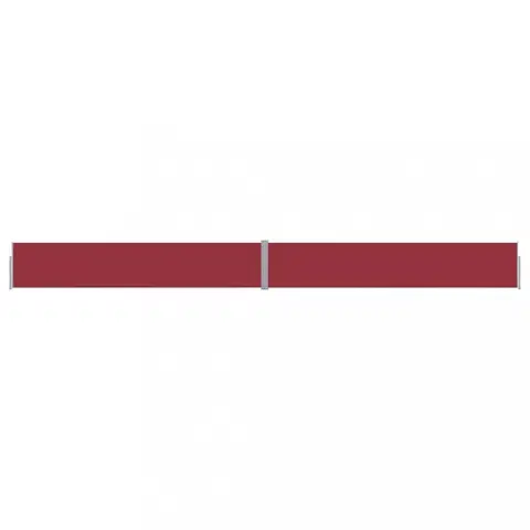 Markýzy Zatahovací boční markýza 140x1200 cm Dekorhome Červená