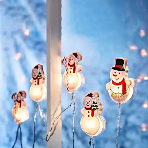 Svíčky a světelné dekorace Světelný řetěz "Sněhuláci"