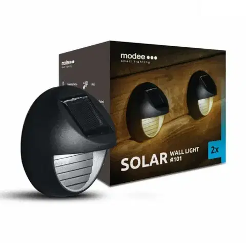 Zahradní lampy Modee LED solární nástěnné svítidlo ML-WS101, 2 ks