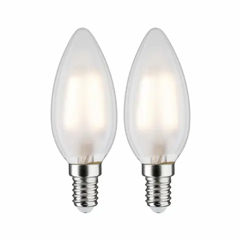LED žárovky PAULMANN LED svíčka 3 W E14 mat teplá bílá 2ks-sada 286.36 P 28636