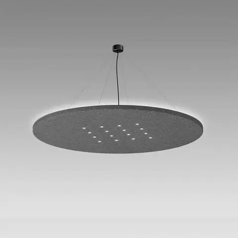 Závěsná světla LED-Works Austria LEDWORKS Sono-LED Round 16 závěs 930 38° šedá
