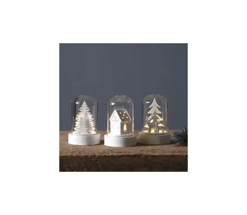 Vánoční dekorace Eglo Eglo 410045 - SADA 3x LED Vánoční dekorace KUPOL 1xLED/0,06W/1xCR2032 bílá 