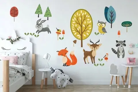 Zvířátka Dekorační nálepka na zeď pro děti do pokoje