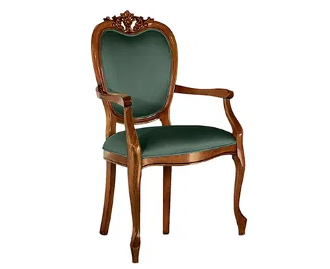 Luxusní jídelní židle Estila Barokní luxusní jídelní židle Pasiones s čalouněním as masivními vyřezávanými nožičkami 102cm