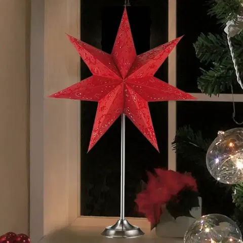 Vánoční světelná hvězda Markslöjd Stolní lampa Stern Aratorp červená, 45 x 64 cm