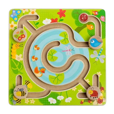 Hračky LUCY & LEO - 195 Modré jezero - dřevěný motorický labyrint