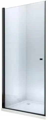 Sprchové kouty MEXEN PRETORIA křídlové dveře 90x190 cm 6mm, černé, transparent se stěnovým profilem 852-090-000-70-00