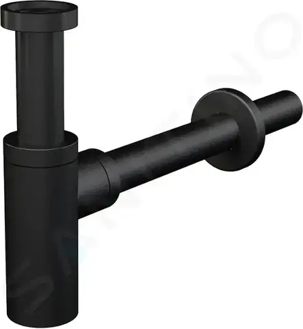 Sifony k pračkám Kielle Sifony Umyvadlový sifon, průměr 32 mm, kulatý, kov, matná černá 30901014