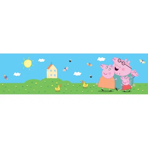 Tapety Samolepicí bordura Peppa Pig Classic, 500 x 9,7 cm