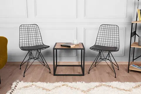 Kuchyňské a jídelní židle Kovové židle 2 ks SANDAL černé