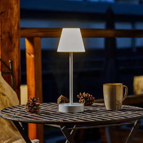 Venkovní osvětlení terasy Newgarden Newgarden Lola Slim LED stolní lampa, bílá