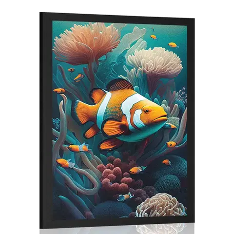 Podmořský svět Plakát surrealistický klaun očkatý