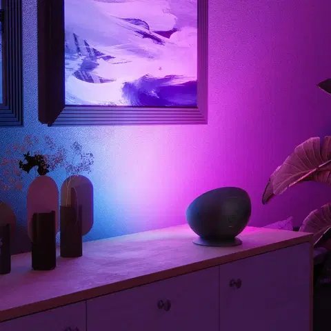 Inteligentní stolní lampy Hama LED stolní lampa WLAN, kulatá, chytrá, RGBW, stmívatelná