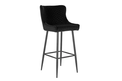Barové židle Norddan Designová barová židle Laurien černá