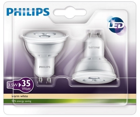 LED žárovky Philips CorePro LEDspotMV 3.5-35W GU10 827 36D dvojpak