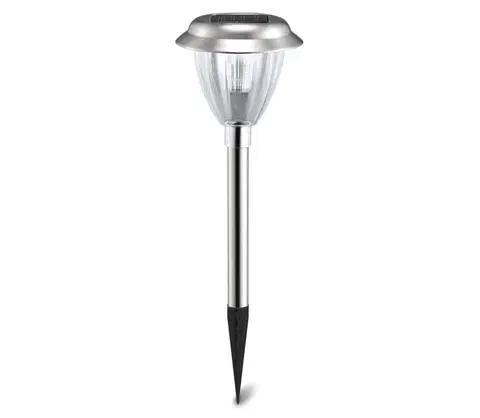 Zahradní lampy  B.V.  - LED Solární lampa LED/0,08W/2V 40,4 cm 3000K IP44 chrom 