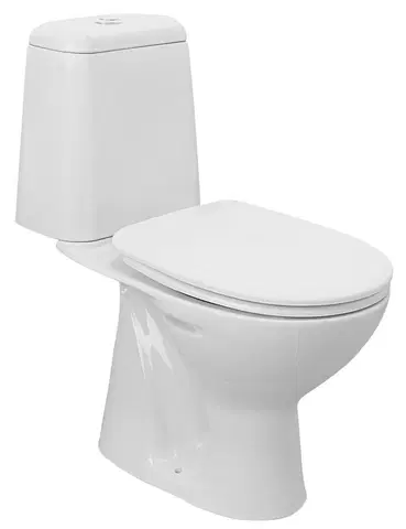 Záchody AQUALINE RIGA WC kombi, dvojtlačítko 3/6l, spodní odpad, bílá RG801