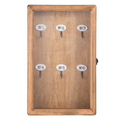 Komody Dřevěná skříňka na klíče -  24*7*38 cm Clayre & Eef 6H1570