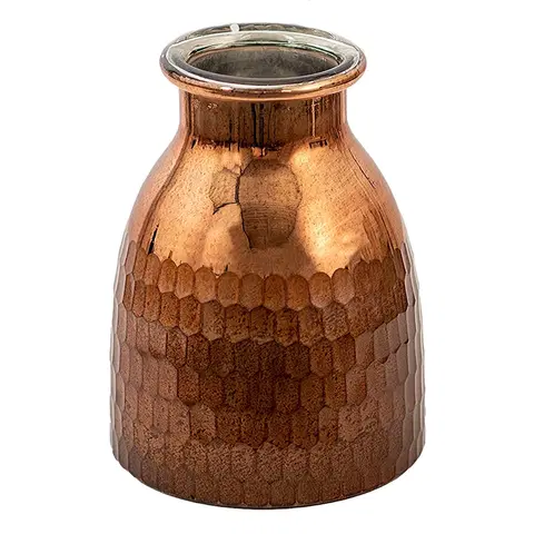 Dekorativní vázy Měděná antik dekorativní skleněná váza - Ø 15*20 cm Clayre & Eef 6GL3578